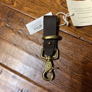 Handmade leather and solid brass trigger key holder